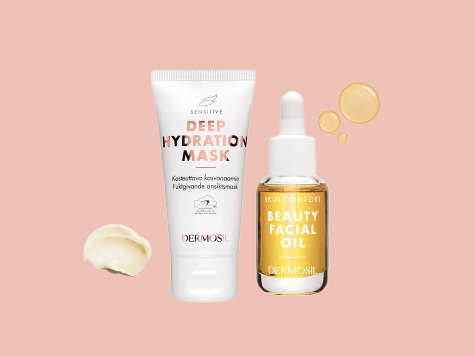 Kosteuta kasvonaamiolla, viimeistele kasvoöljyllä